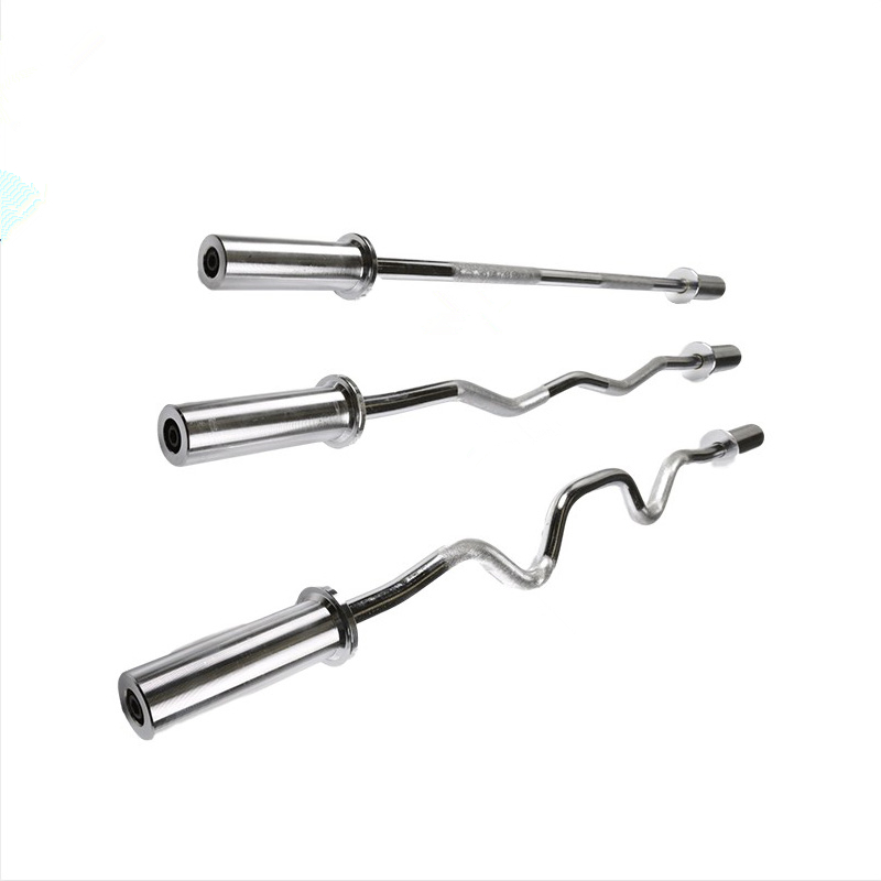 Olympic Barbell 20Kg - 1.2m Gym Home Fitness Straight Curved