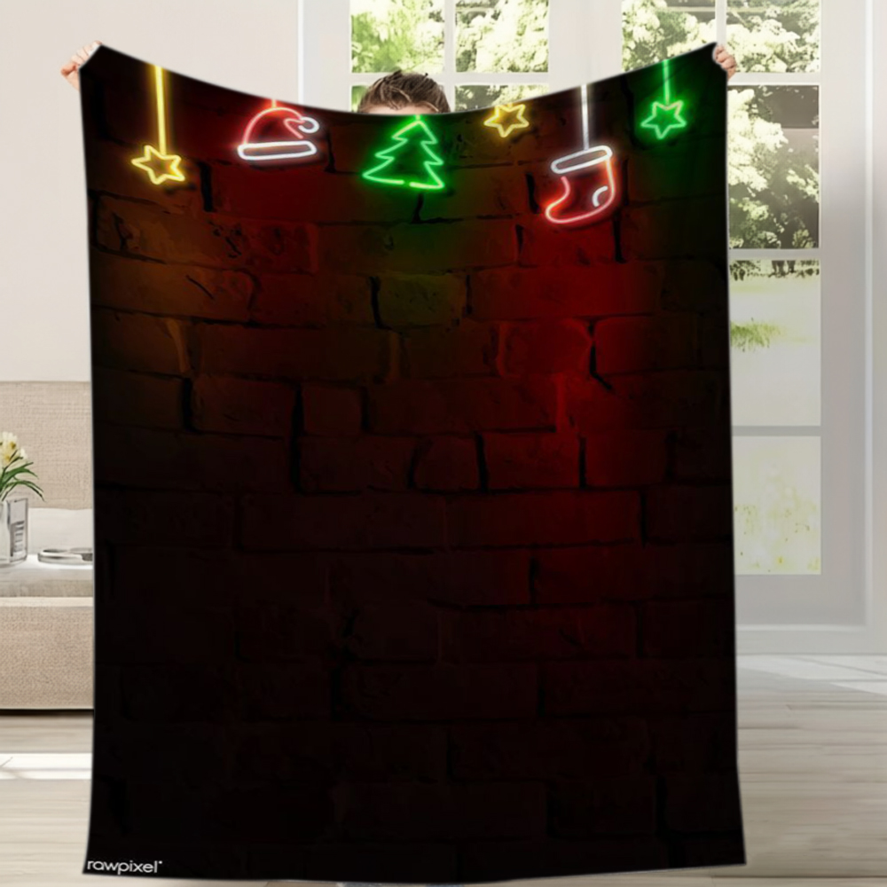 Home Gym Icon - Festive Glowing Icon Motif Cozy Bed