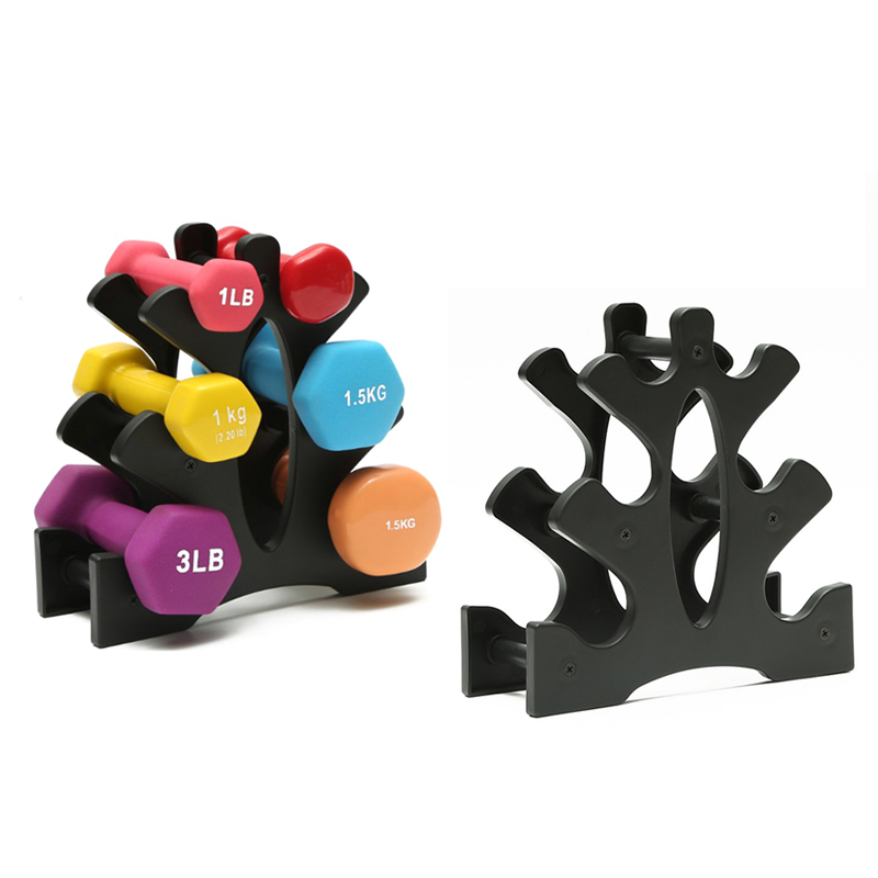 Home Gym Usa - （Summer6）1 Pc 3-Tier Dumbbell Storage Rack