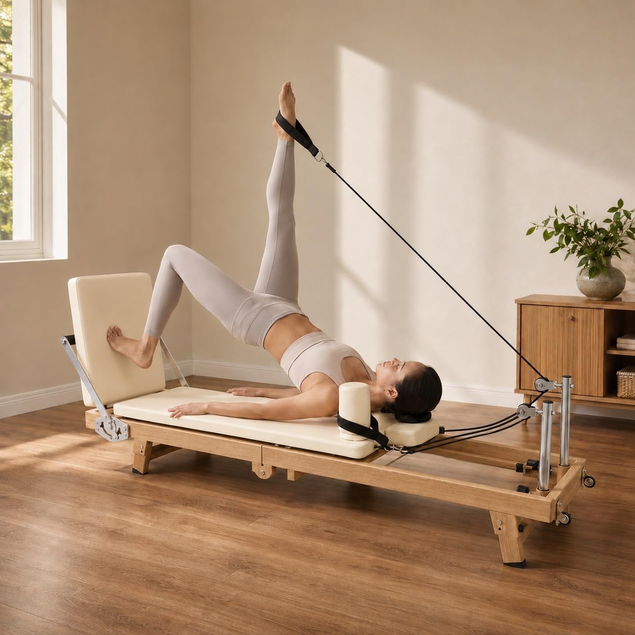 Home Gym Training Program - 75 Inch Foldable Pilates Reformer Machine
