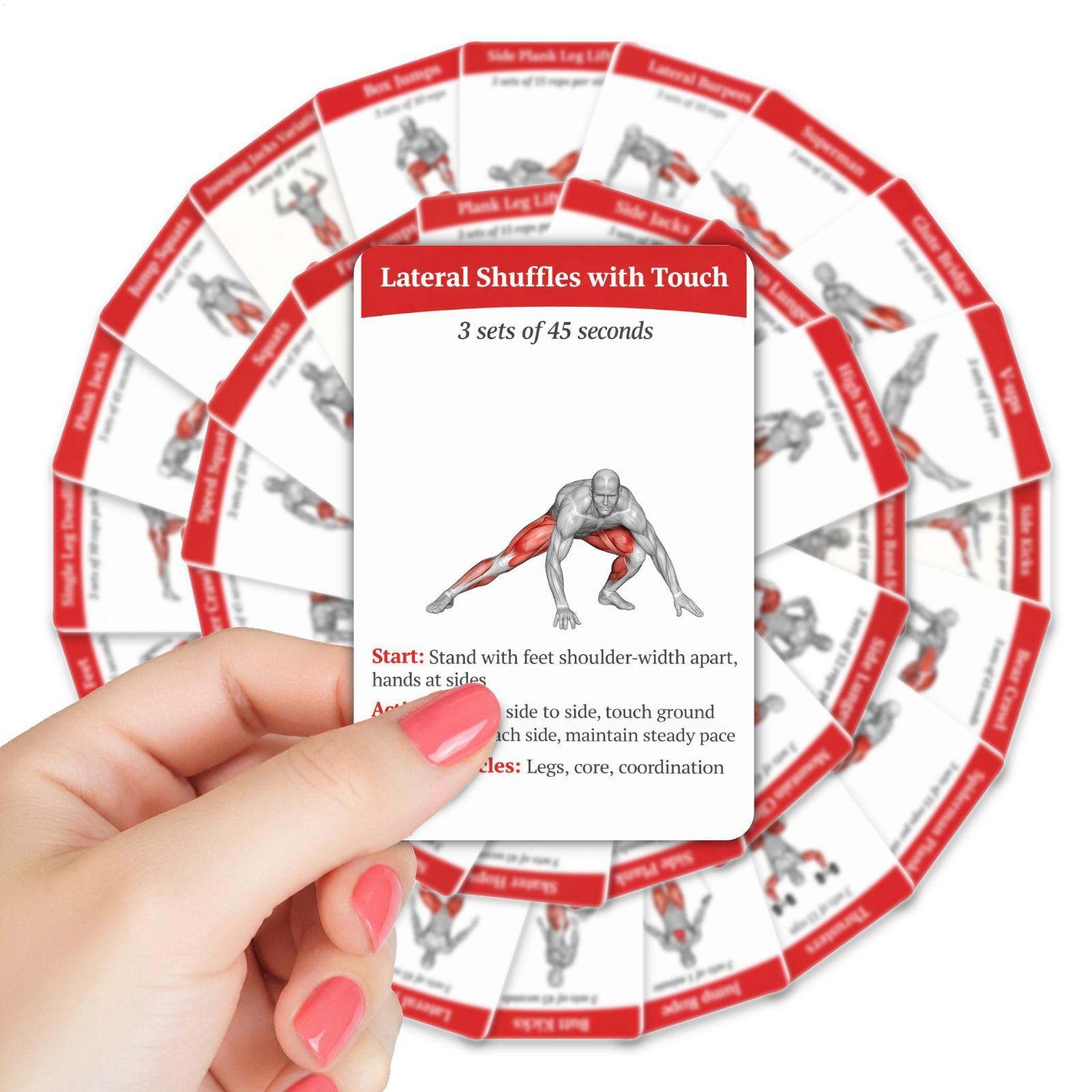 Workout Cards Exercise Deck 36 - Home Gym Kit For Men review and price