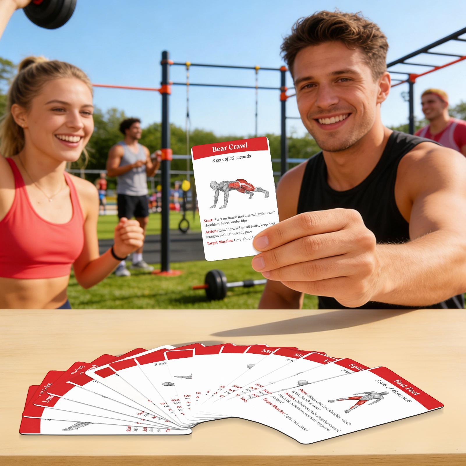 Workout Cards Exercise Deck 36 - Home Gym Kit For Men review and price