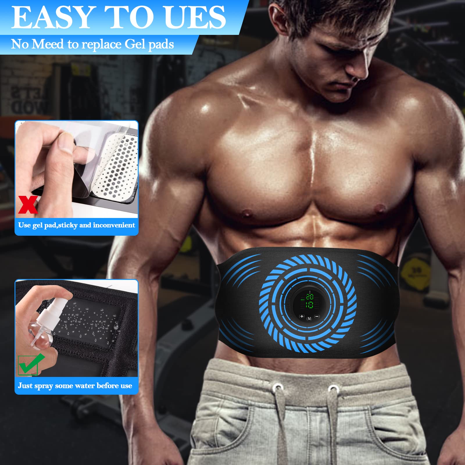 EMS Abdominal Toning Belt Musc - Home Gym Electric Machine review and price