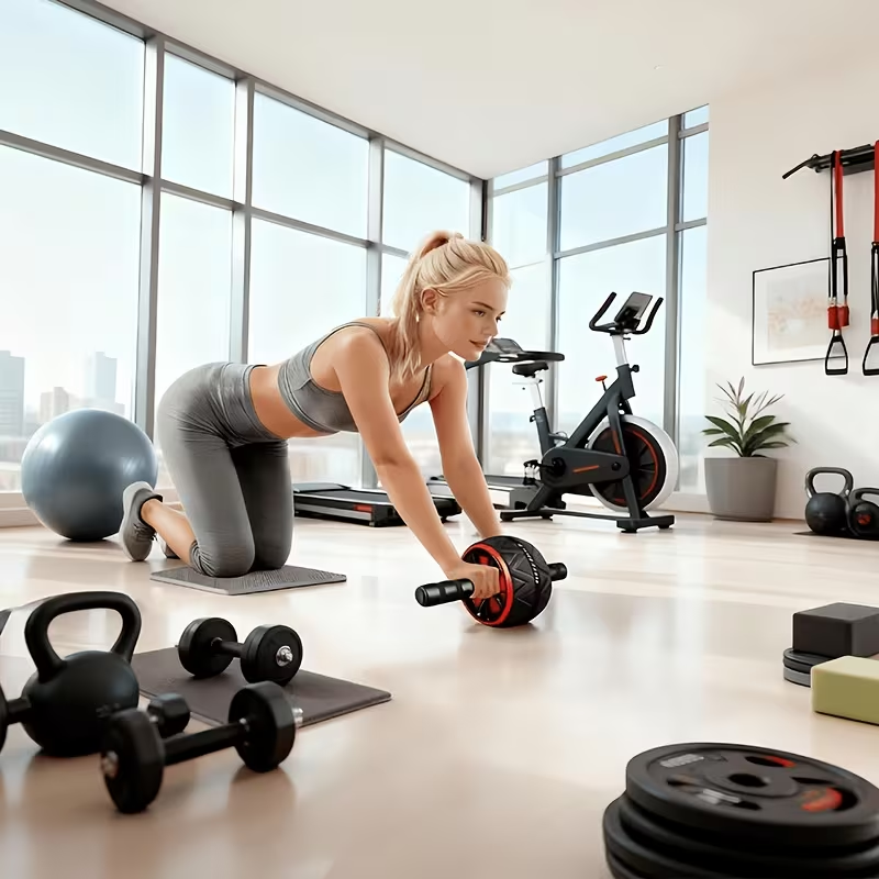 Ab Roller Wheel and Knee Mat,  - Home Gym Kit For Men review and price