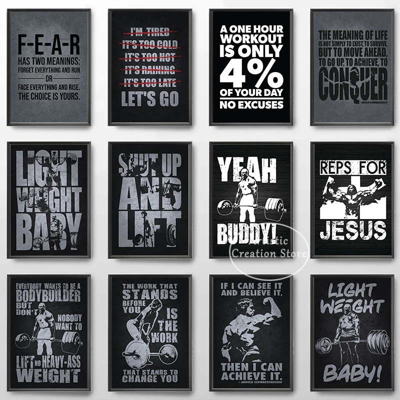 Iconic Gym Inspirational Quote - Home Gym Icon review and price