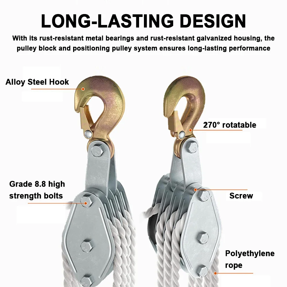 270° Rotatable Rope Pulley Blo - Pull Up Bar Tower review and price