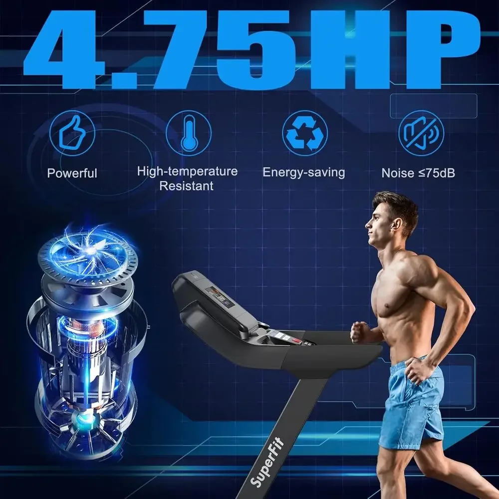 Heavy-Duty Treadmill with 4.75 - Home Gym Training Program review and price