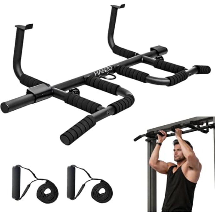 Doorway Pull Up Bar Set with S - Home Gym Setup review and price