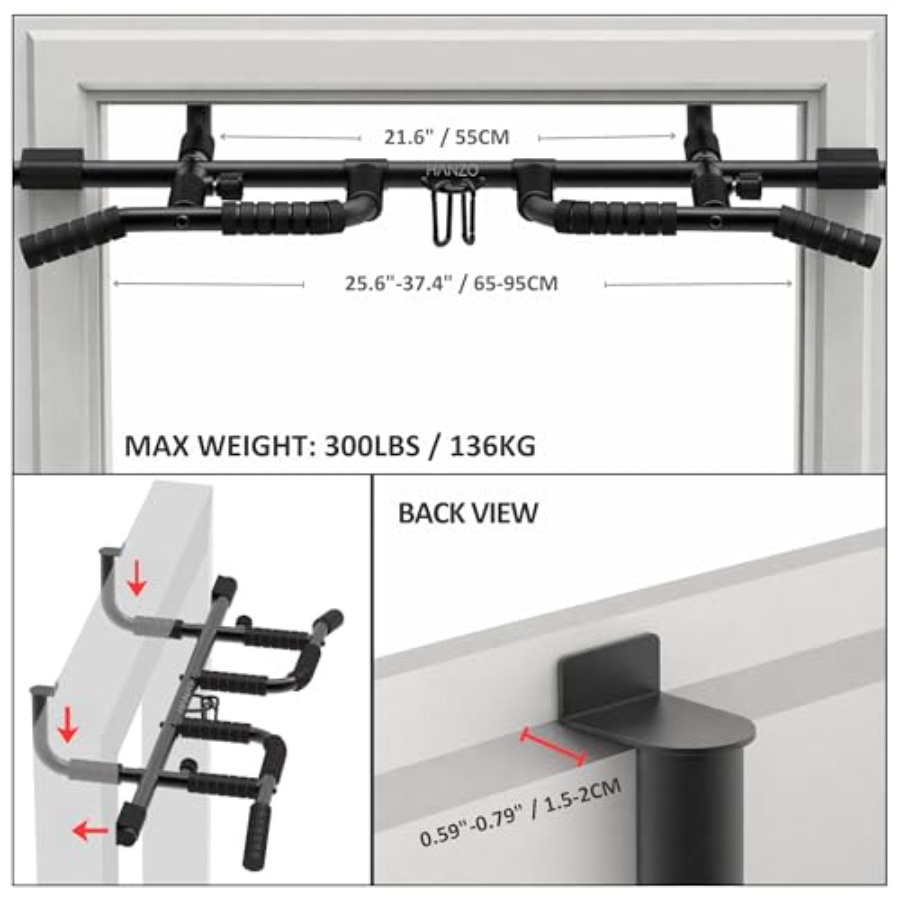 Doorway Pull Up Bar Set with S - Home Gym Setup review and price