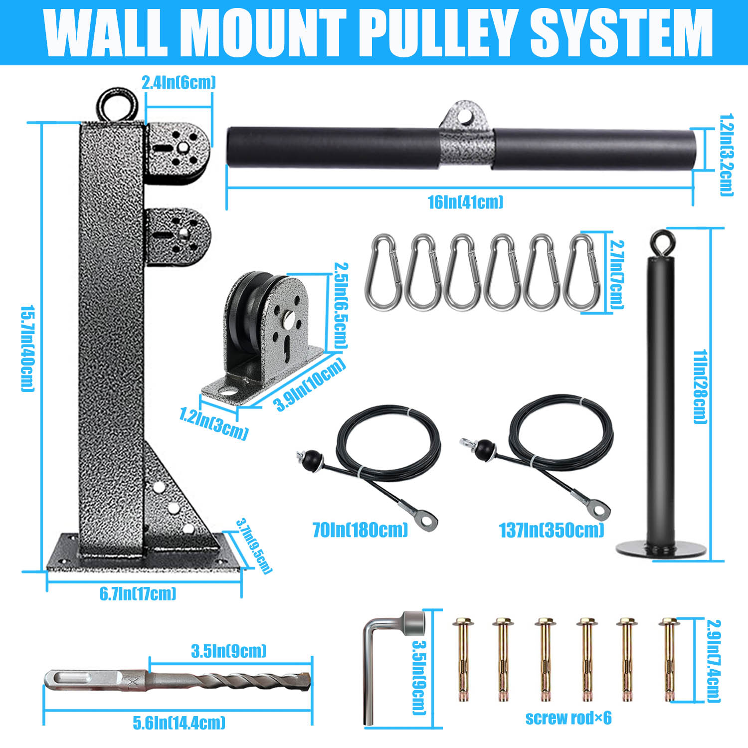 Fitness Wall Mounted Pulley Sy - Pulley Home Gym review and price