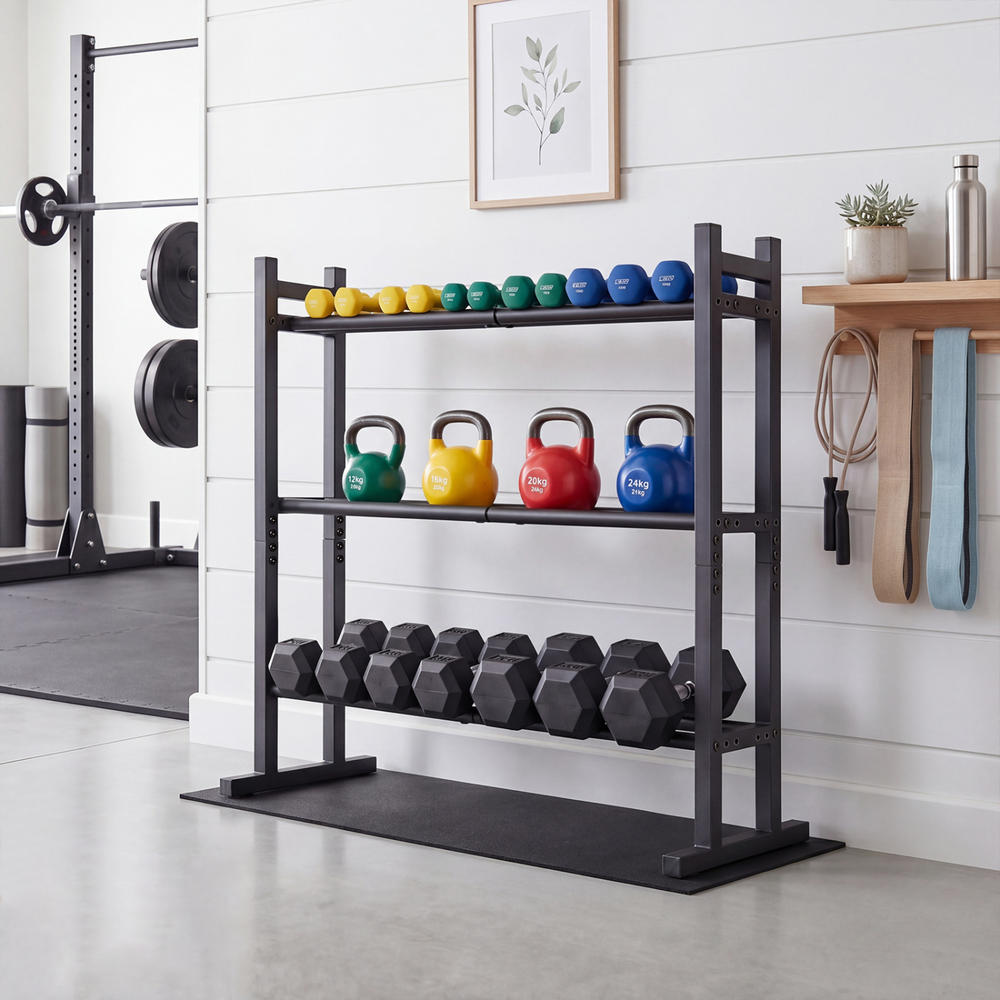 Heavy Duty 3-Tier Dumbbell Rac - Home Gym Equipment review and price