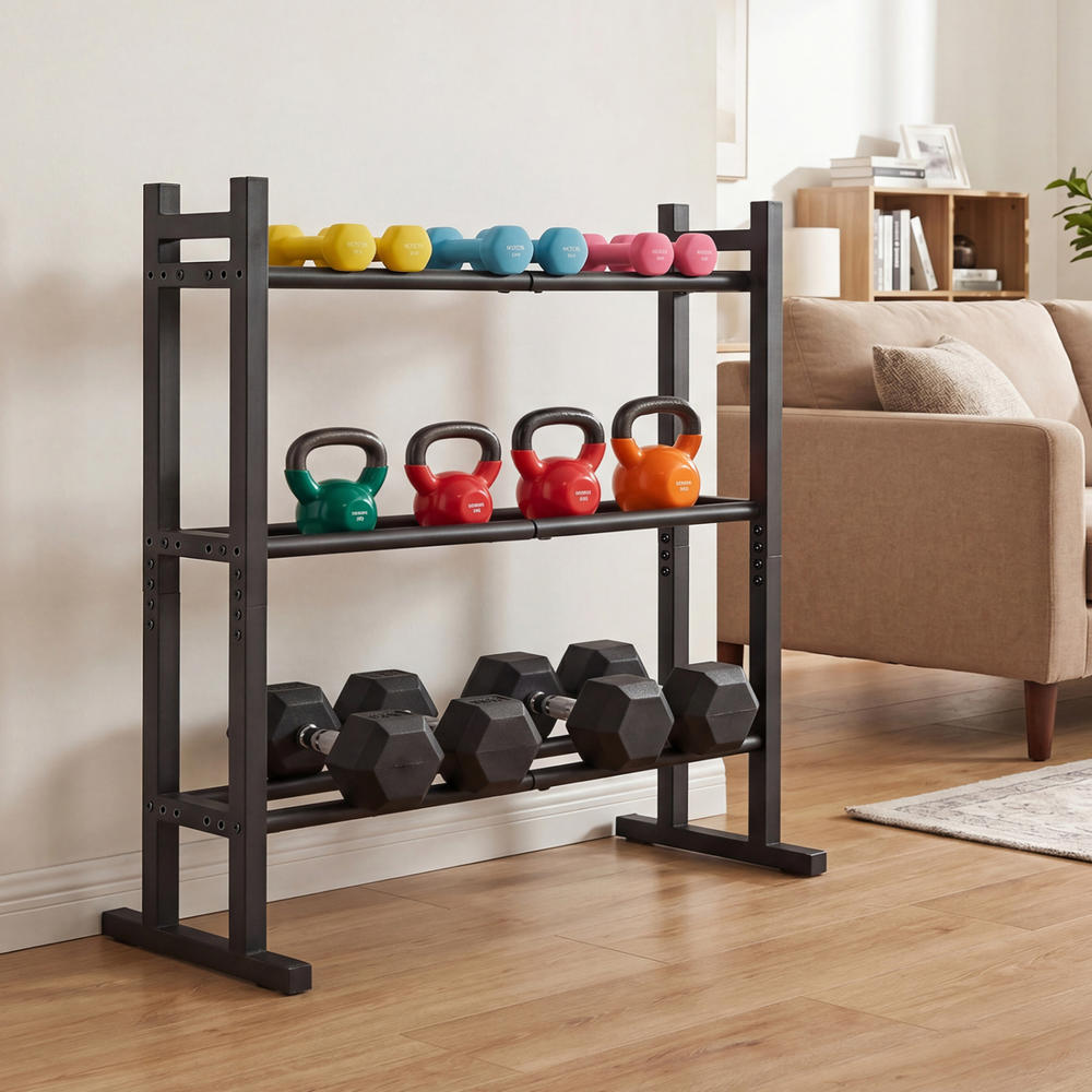 Heavy Duty 3-Tier Dumbbell Rac - Home Gym Equipment review and price
