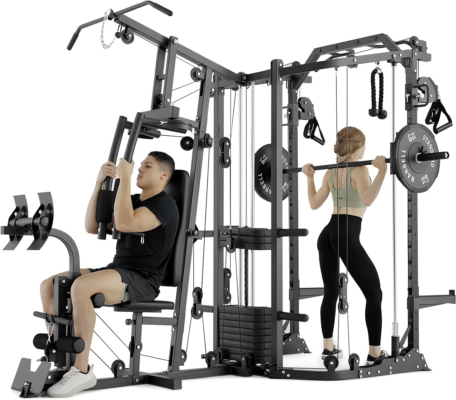 Dual-Station SmithΔ Machine Po - Home Gym Smith review and price