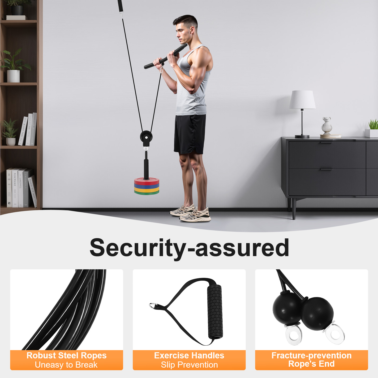 120kg Cable Pull Fitness Syste - Pulley Home Gym review and price