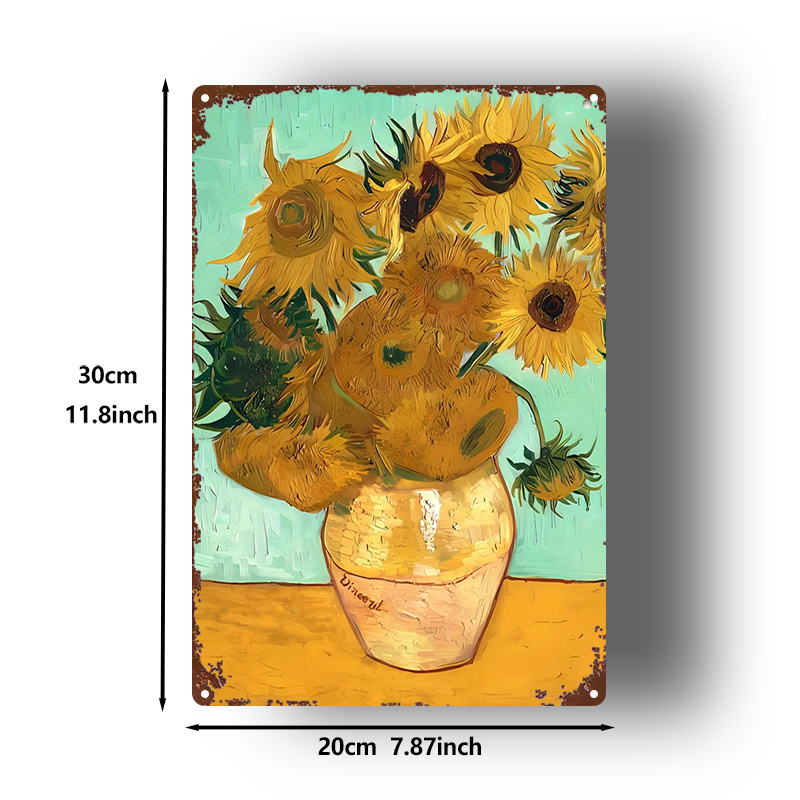 Van Gogh Sunflowers Metal Wall - Home Gym Icon review and price